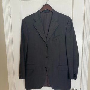 Canali Dark Gray/Black Sports Coat - 42 R